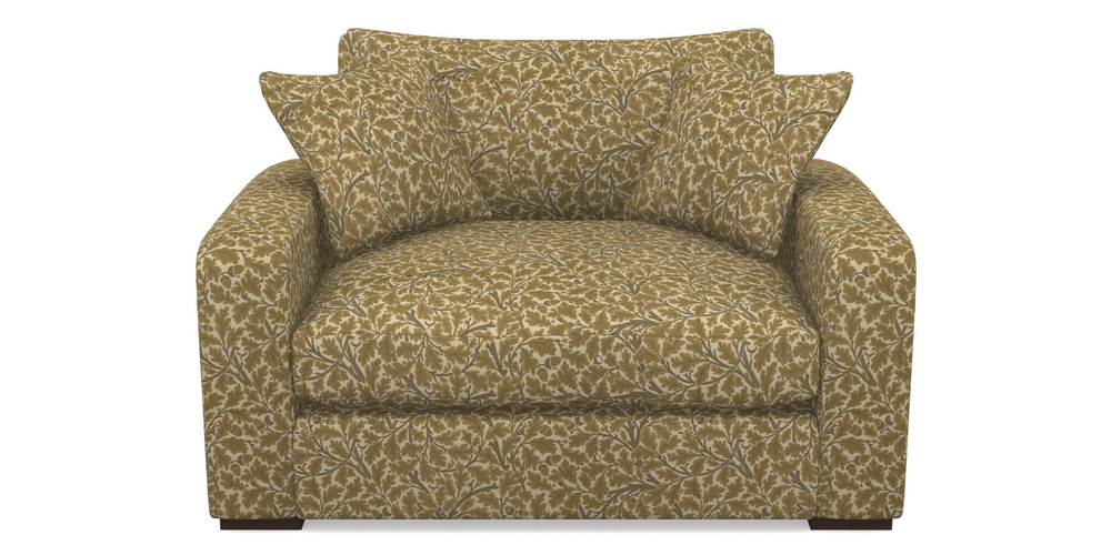 Product photograph of Stockbridge Snuggler In V A Drawn From Nature Collection - Oak Tree - Gold from Sofas and Stuff Limited