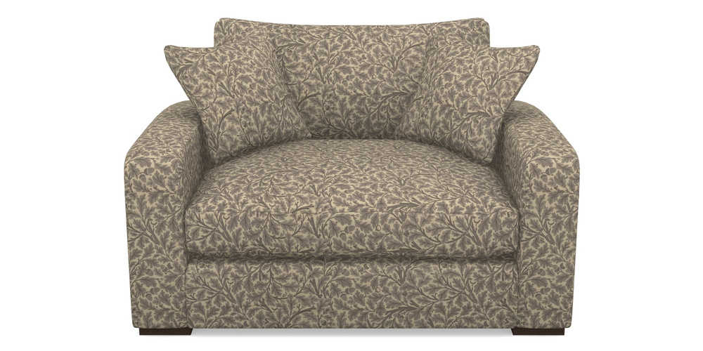 Product photograph of Stockbridge Snuggler In V A Drawn From Nature Collection - Oak Tree - Grey from Sofas and Stuff Limited