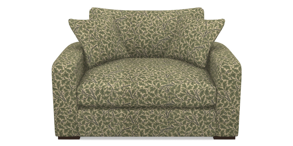 Product photograph of Stockbridge Snuggler In V A Drawn From Nature Collection - Oak Tree - Light Green from Sofas and Stuff Limited