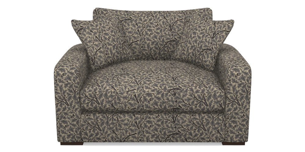 Product photograph of Stockbridge Snuggler In V A Drawn From Nature Collection - Oak Tree - Navy from Sofas and Stuff Limited