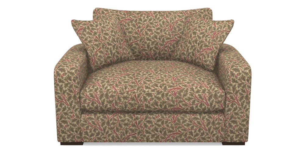 Product photograph of Stockbridge Snuggler In V A Drawn From Nature Collection - Oak Tree - Red from Sofas and Stuff Limited