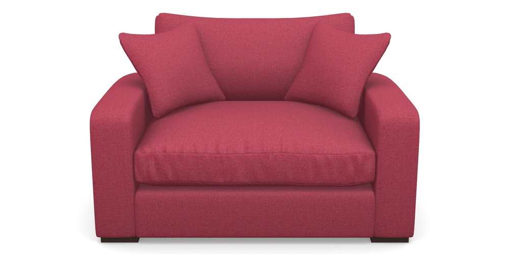 Product photograph of Stockbridge Snuggler In Plain Linen Cotton - Raspberry Jam from Sofas and Stuff Limited