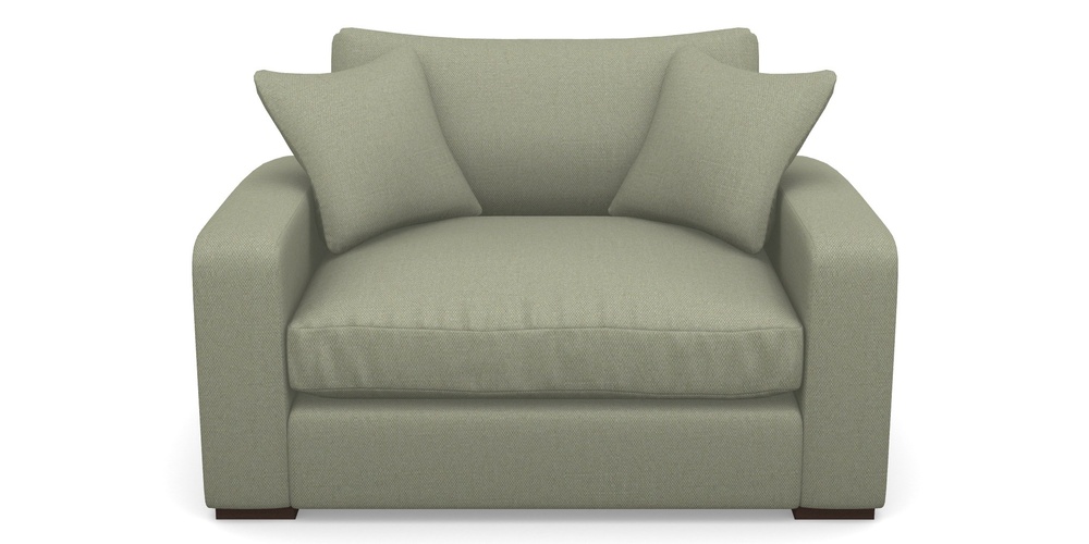 Product photograph of Stockbridge Snuggler In Plain Linen Cotton - Sage from Sofas and Stuff Limited