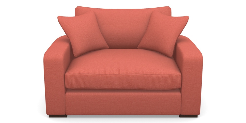 Product photograph of Stockbridge Snuggler In Plain Linen Cotton - Tequila Sunset from Sofas and Stuff Limited