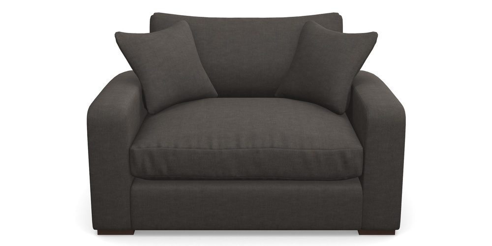 Product photograph of Stockbridge Snuggler In Super Soft Velvet - Mocha from Sofas and Stuff Limited