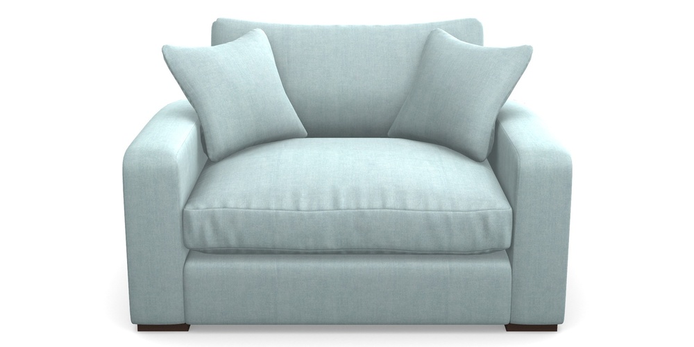 Product photograph of Stockbridge Snuggler In Super Soft Velvet - Sky from Sofas and Stuff Limited