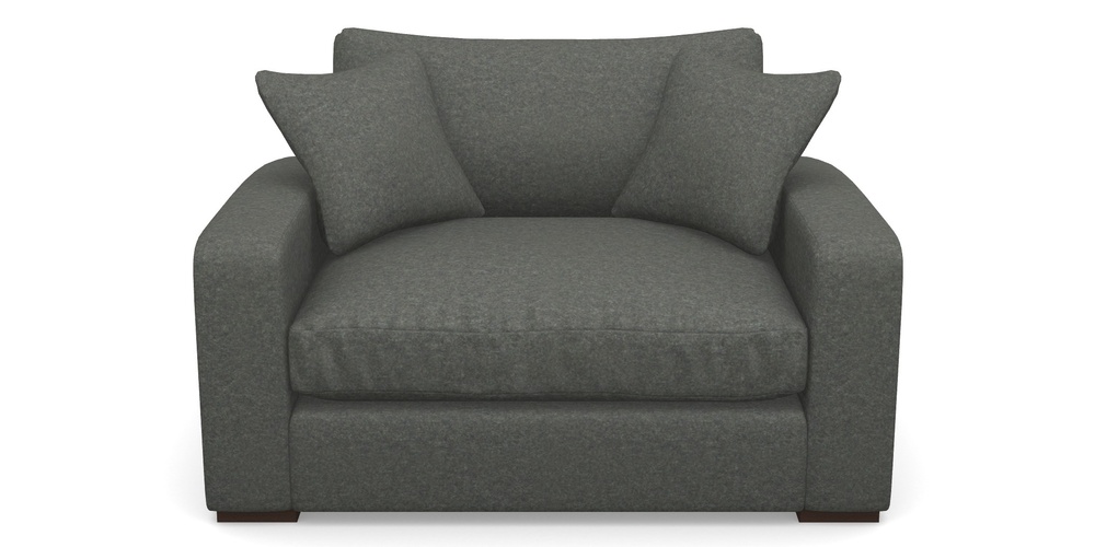 Product photograph of Stockbridge Snuggler In Soft Wool - Armour from Sofas and Stuff Limited