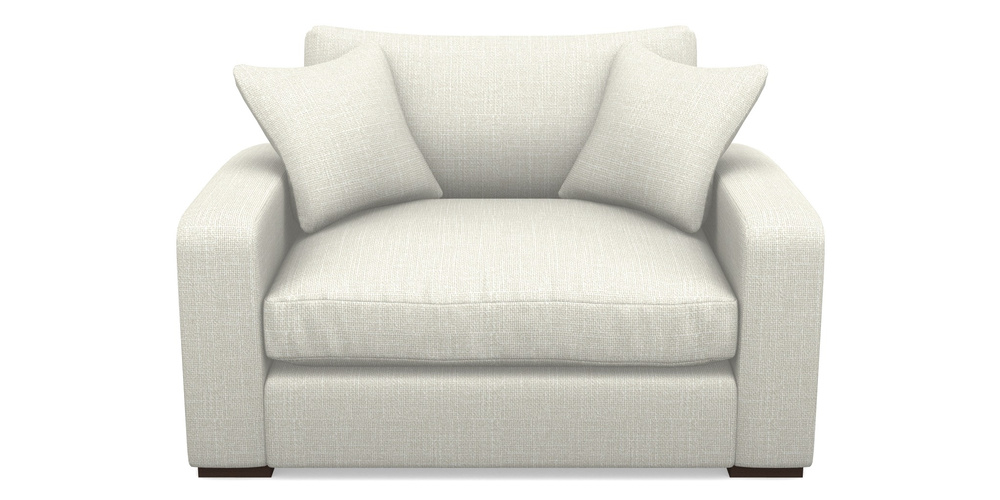 Product photograph of Stockbridge Snuggler In Tough As Houses - Chalk from Sofas and Stuff Limited