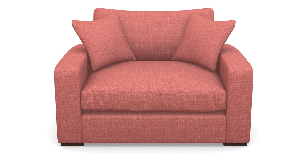 Product photograph of Stockbridge Snuggler In Tough As Houses - Dusky Rose from Sofas and Stuff Limited