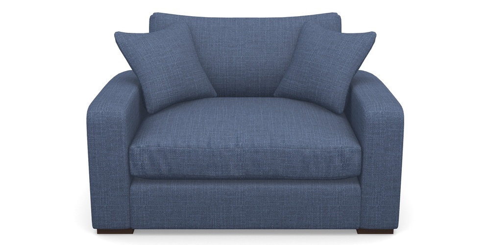 Product photograph of Stockbridge Snuggler In Tough As Houses - Indigo from Sofas and Stuff Limited