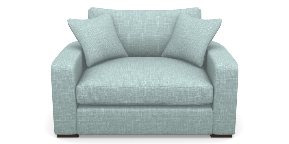 Product photograph of Stockbridge Snuggler In Tough As Houses - Soft Teal from Sofas and Stuff Limited