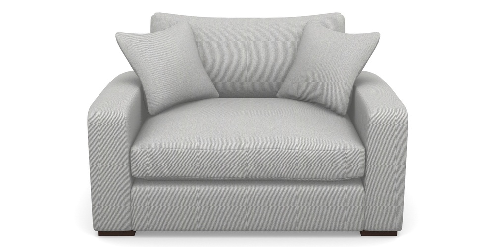 Product photograph of Stockbridge Snuggler In Two Tone Plain - Grey from Sofas and Stuff Limited