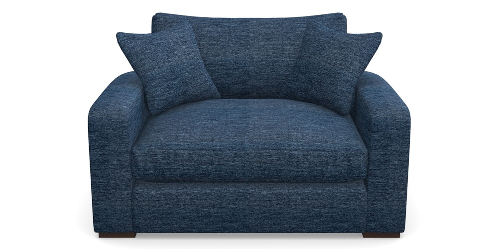 Product photograph of Stockbridge Snuggler In Textured Velvet - Denim from Sofas and Stuff Limited