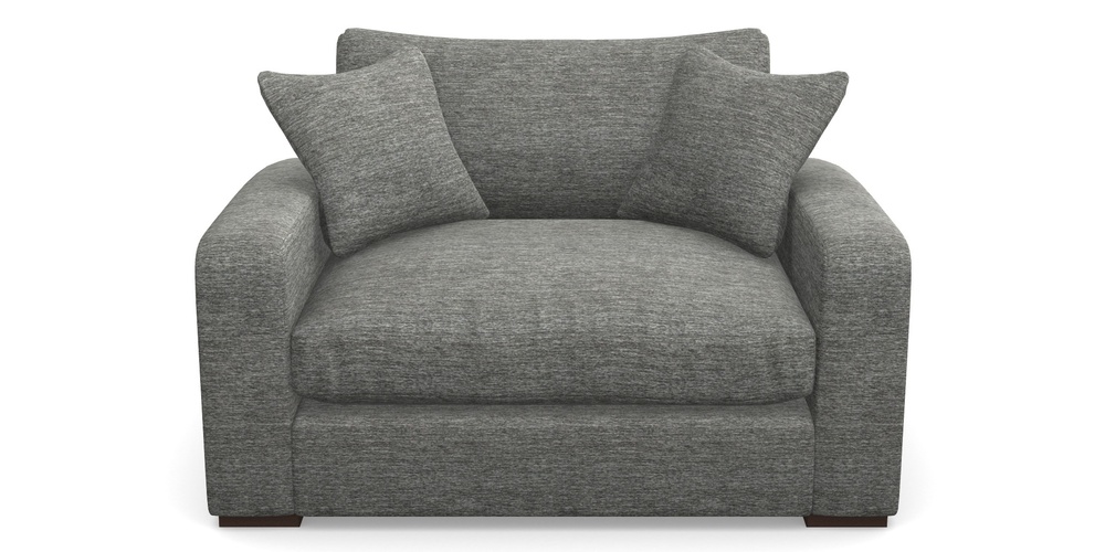 Product photograph of Stockbridge Snuggler In Textured Velvet - Slate from Sofas and Stuff Limited