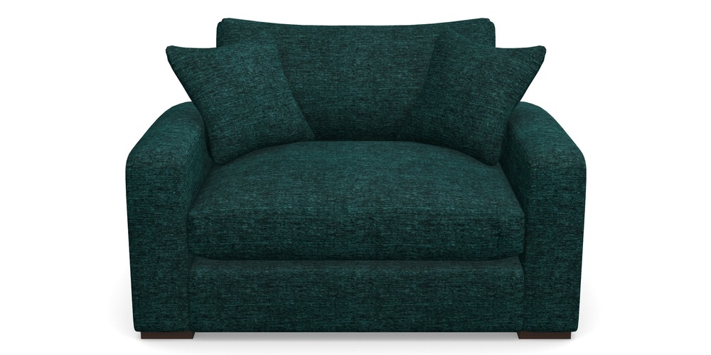 Product photograph of Stockbridge Snuggler In Textured Velvet - Viridian from Sofas and Stuff Limited