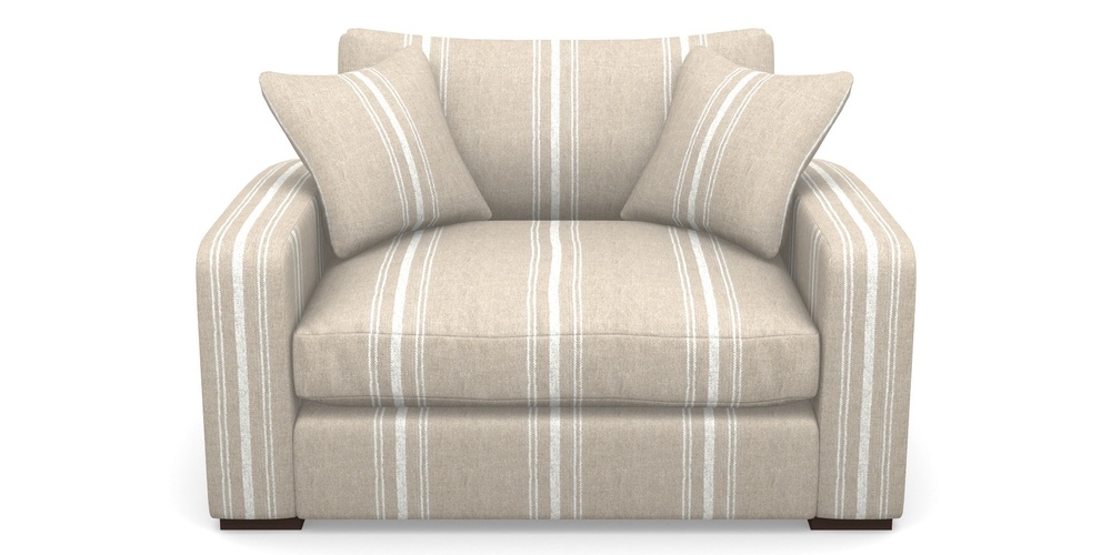 Product photograph of Stockbridge Snuggler In Ullswater Linen - Chalk from Sofas and Stuff Limited