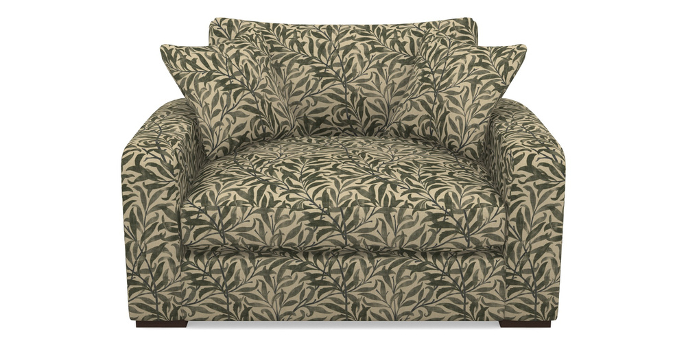 Product photograph of Stockbridge Snuggler In V A Drawn From Nature - Willow Bough Large - Dark Green from Sofas and Stuff Limited