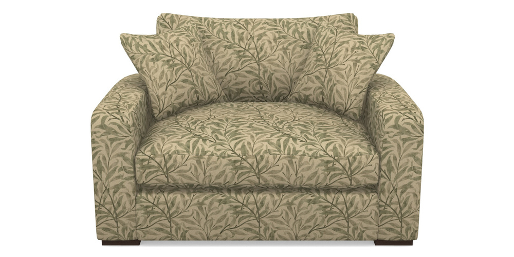 Product photograph of Stockbridge Snuggler In V A Drawn From Nature - Willow Bough Large - Light Green from Sofas and Stuff Limited