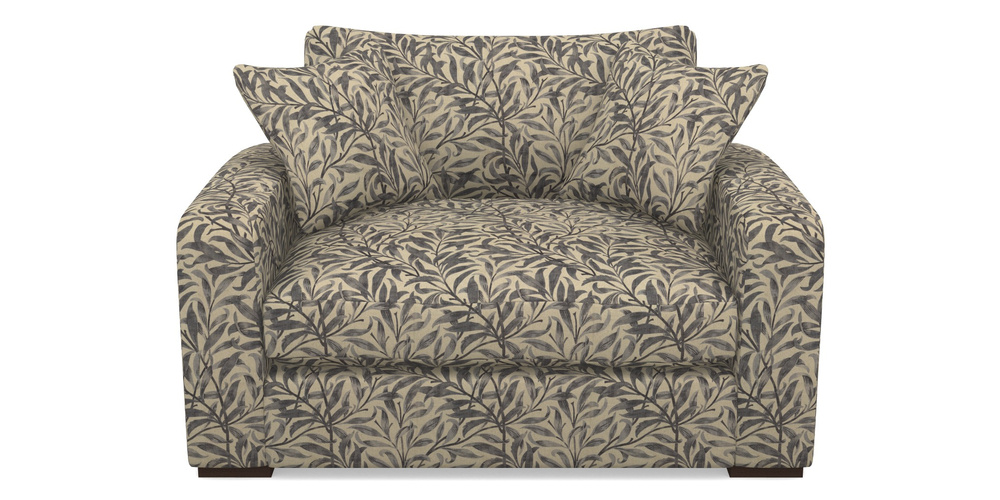 Product photograph of Stockbridge Snuggler In V A Drawn From Nature - Willow Bough Large - Navy from Sofas and Stuff Limited
