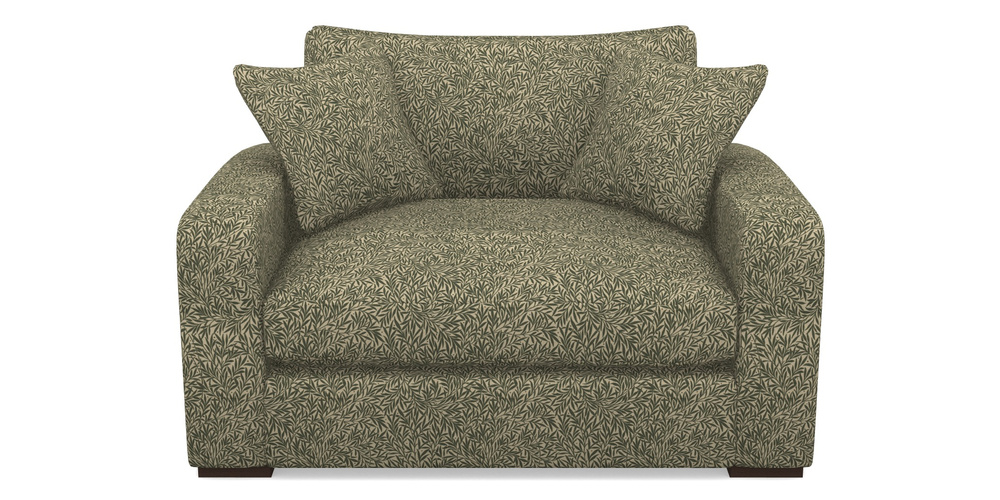 Product photograph of Stockbridge Snuggler In V A Drawn From Nature Collection - Willow - Dark Green from Sofas and Stuff Limited
