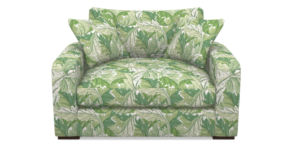 Product photograph of Stockbridge Snuggler In William Morris Collection - Acanthus - Leaf Green from Sofas and Stuff Limited