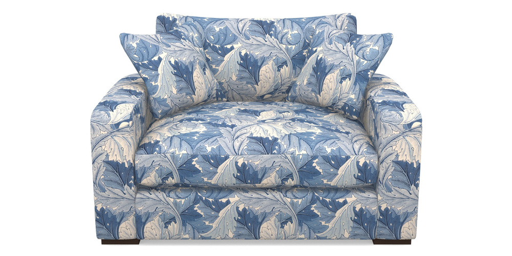 Product photograph of Stockbridge Snuggler In William Morris Collection - Acanthus - Woad from Sofas and Stuff Limited