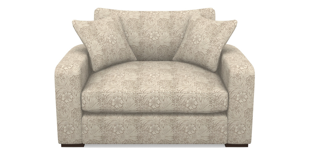 Product photograph of Stockbridge Snuggler In William Morris Collection - Marigold - Linen Ivory from Sofas and Stuff Limited