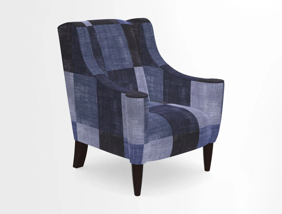 Sennen Chair in Harris Tweed Huntsman Check Mountain Bracken