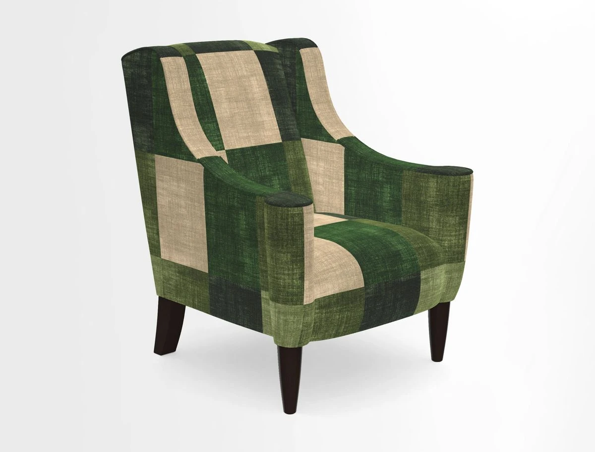 Sennen Chair in Harris Tweed Huntsman Check Mountain Bracken