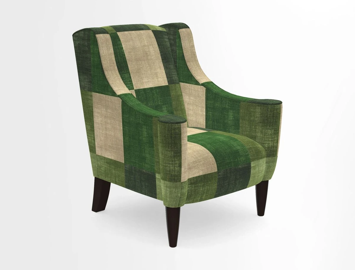 Sennen Chair in Harris Tweed Huntsman Check Mountain Bracken