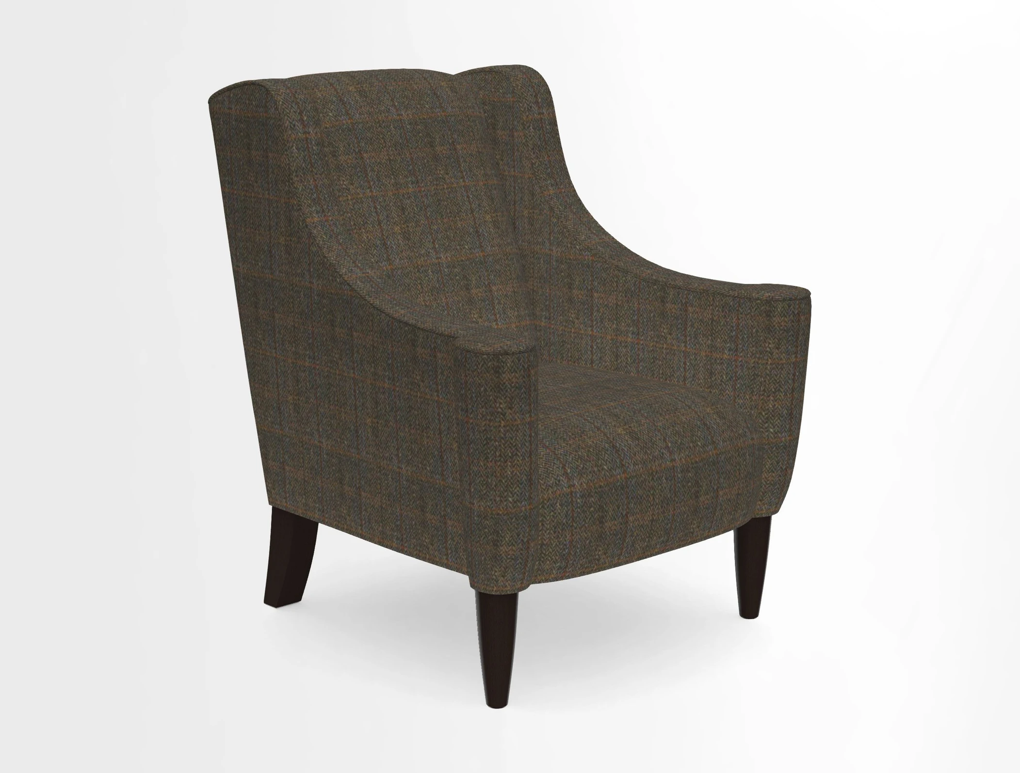 Sennen Chair in Harris Tweed Huntsman Check Mountain Bracken