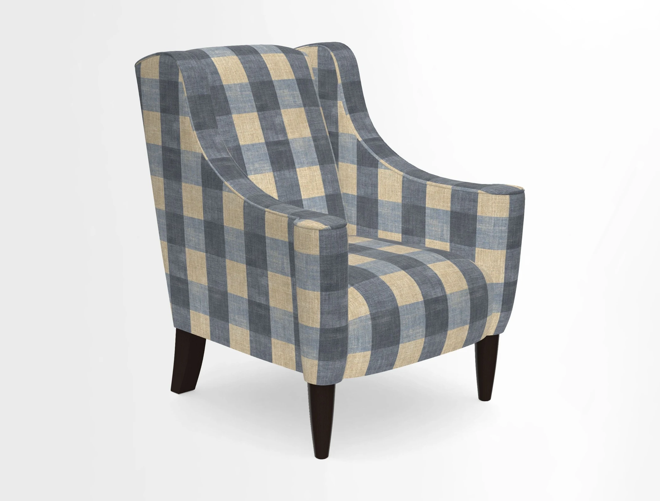 Sennen Chair in Harris Tweed Huntsman Check Mountain Bracken