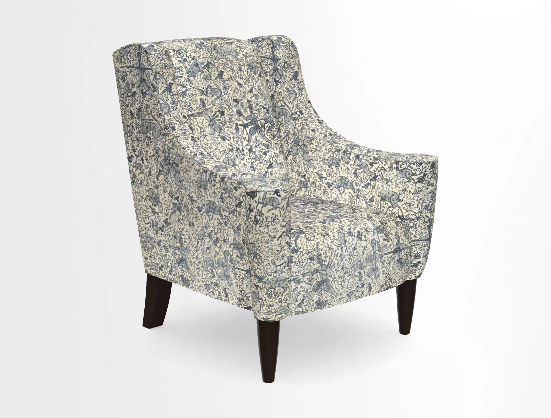 Sennen Chair in Harris Tweed Huntsman Check Mountain Bracken