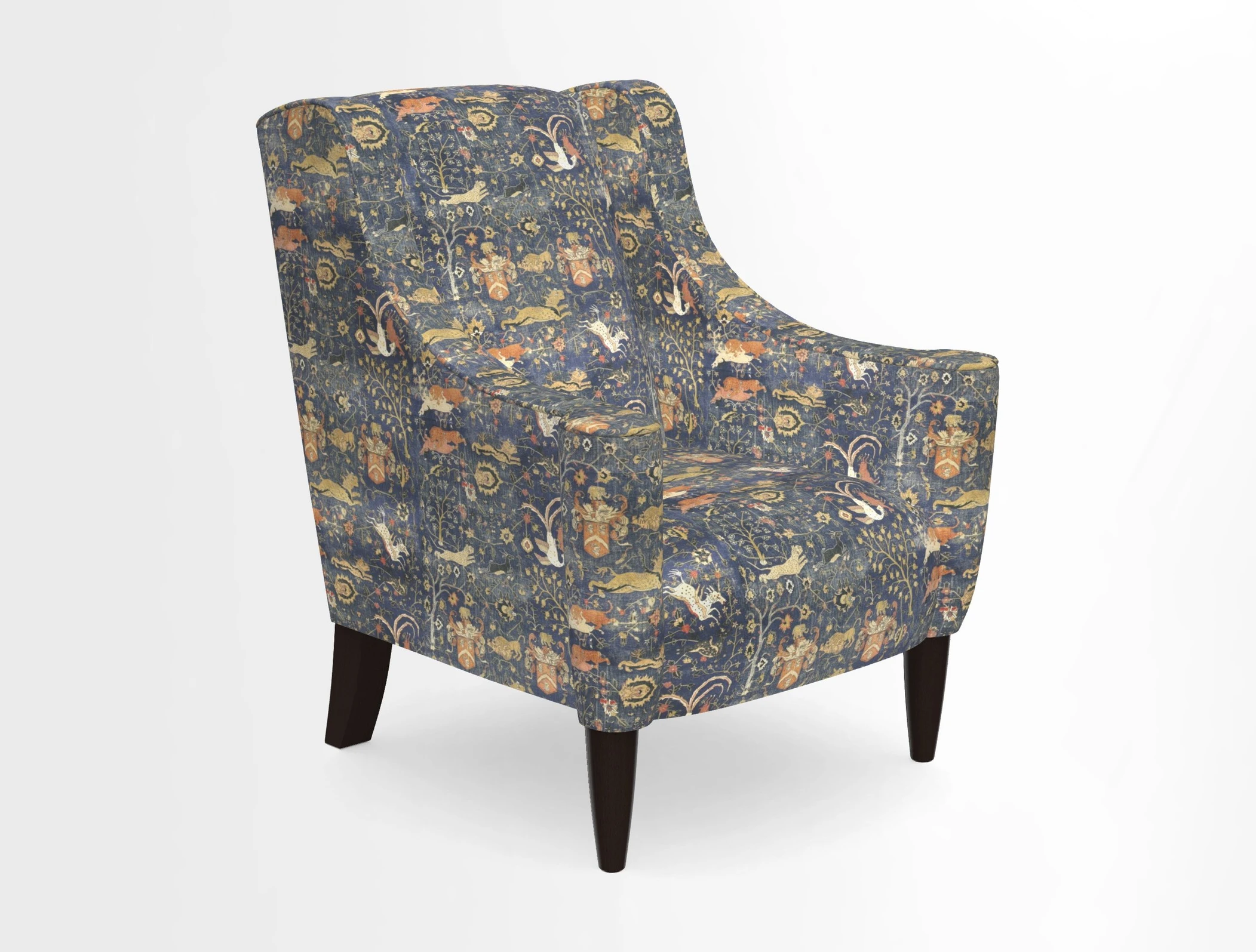 Sennen Chair in Harris Tweed Huntsman Check Mountain Bracken