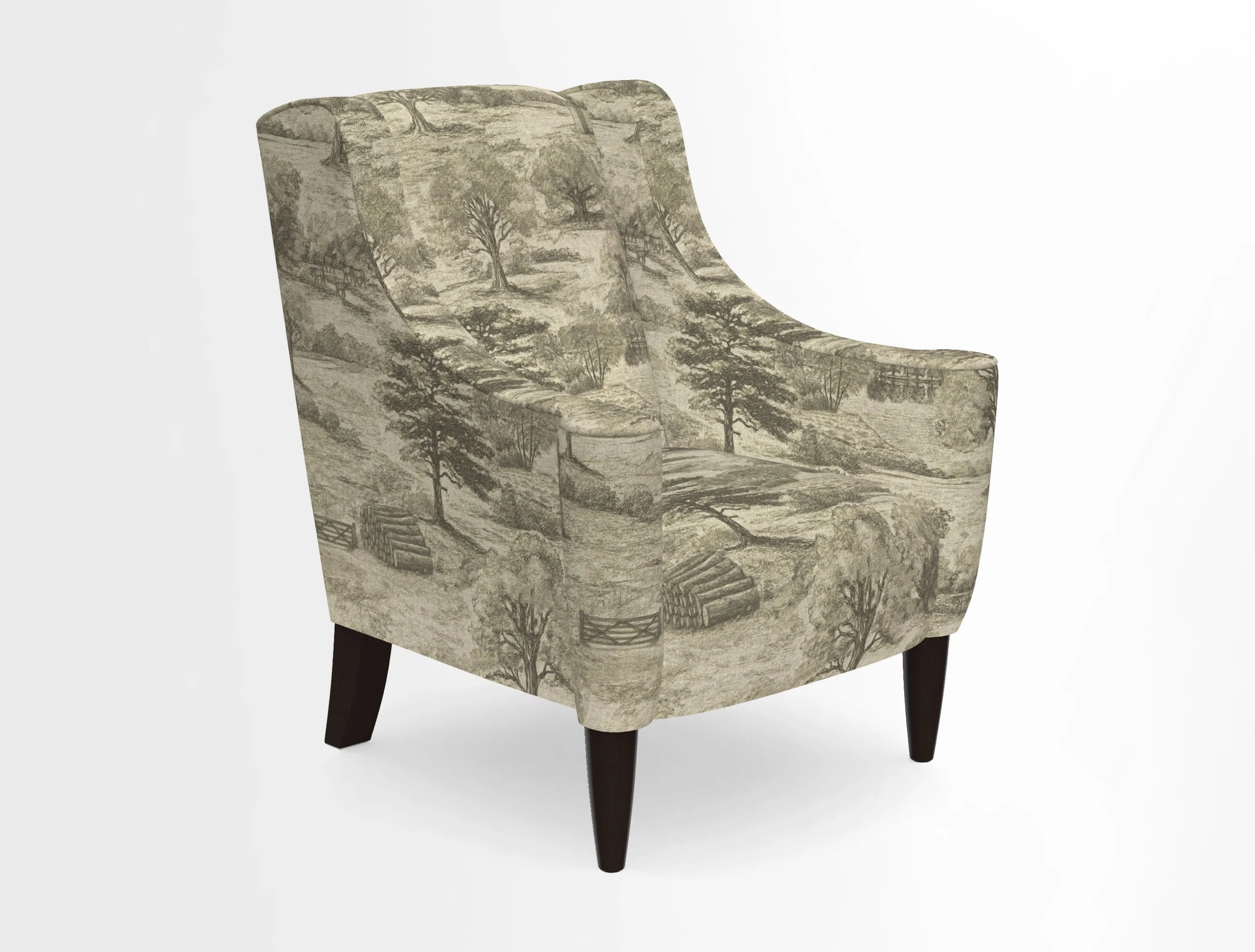 Sennen Chair in Harris Tweed Huntsman Check Mountain Bracken