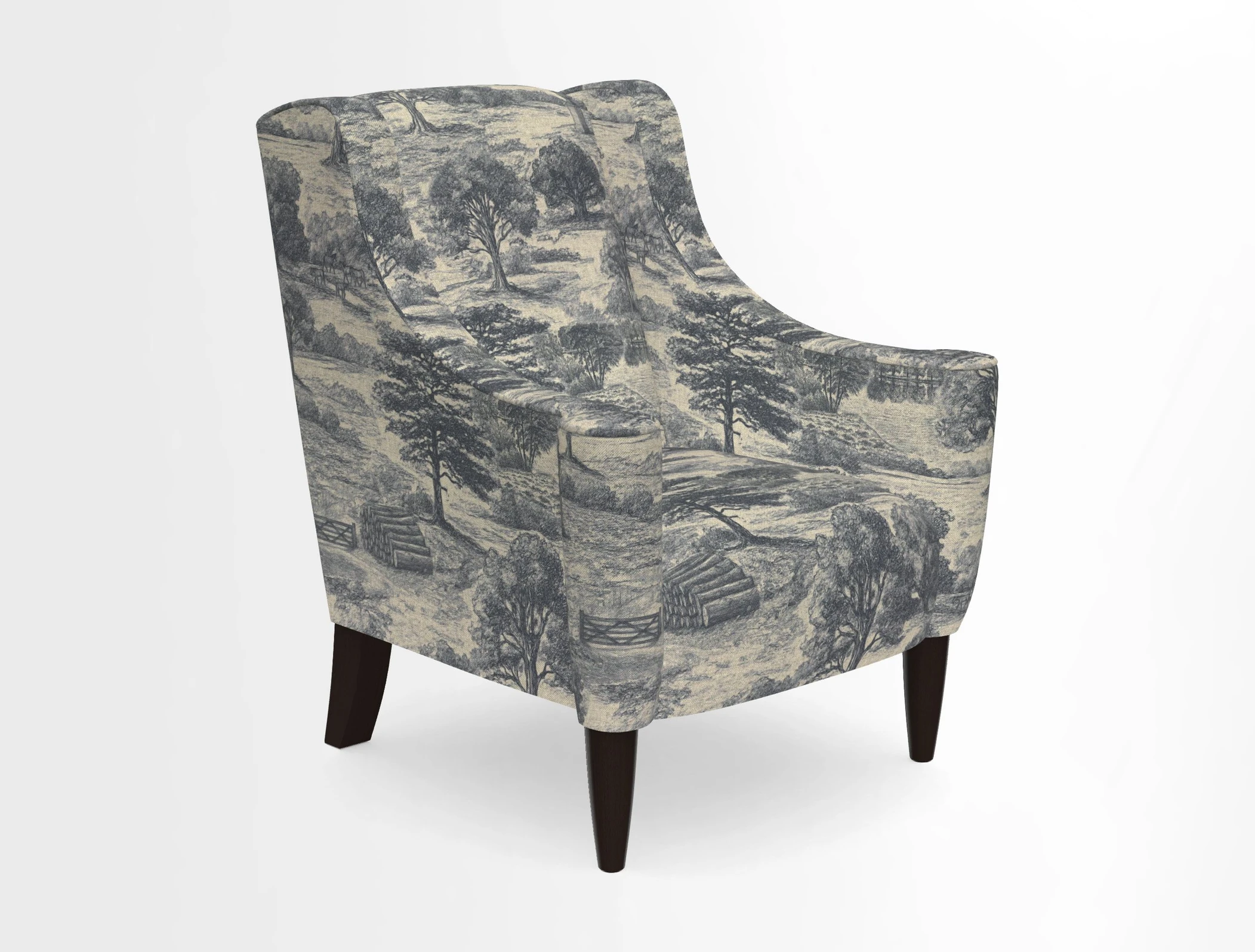 Sennen Chair in Harris Tweed Huntsman Check Mountain Bracken