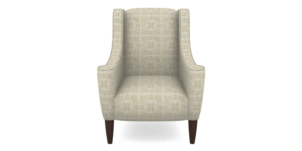 Product photograph of Sennen Chair In Rhs Collection - Small Knot Garden Cotton Weave - Olive from Sofas and Stuff Limited