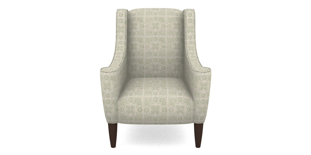 Product photograph of Sennen Chair In Rhs Collection - Small Knot Garden Cotton Weave - Pistachio from Sofas and Stuff Limited