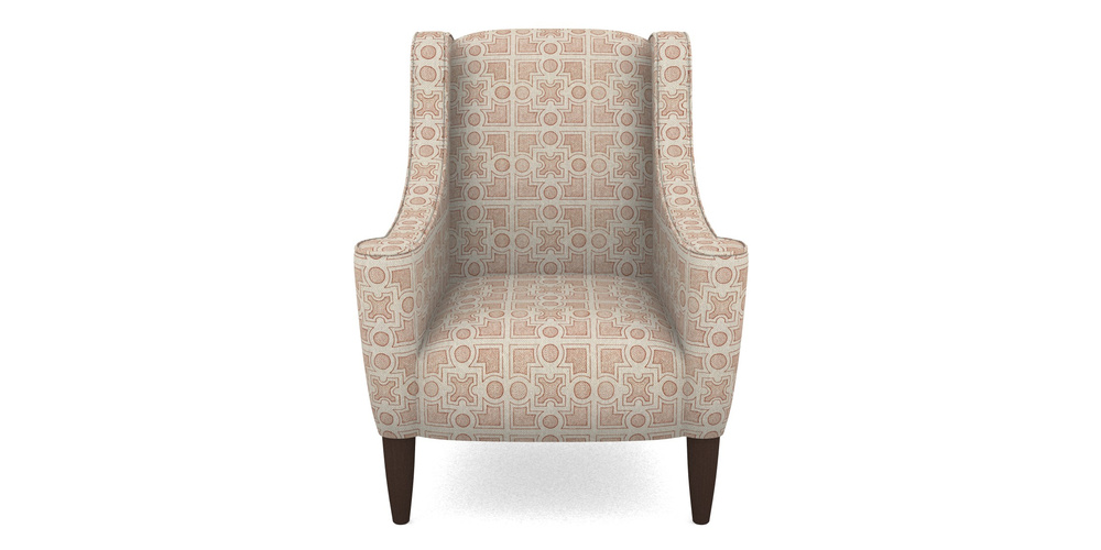 Product photograph of Sennen Chair In Rhs Collection - Small Knot Garden Cotton Weave - Terracotta from Sofas and Stuff Limited