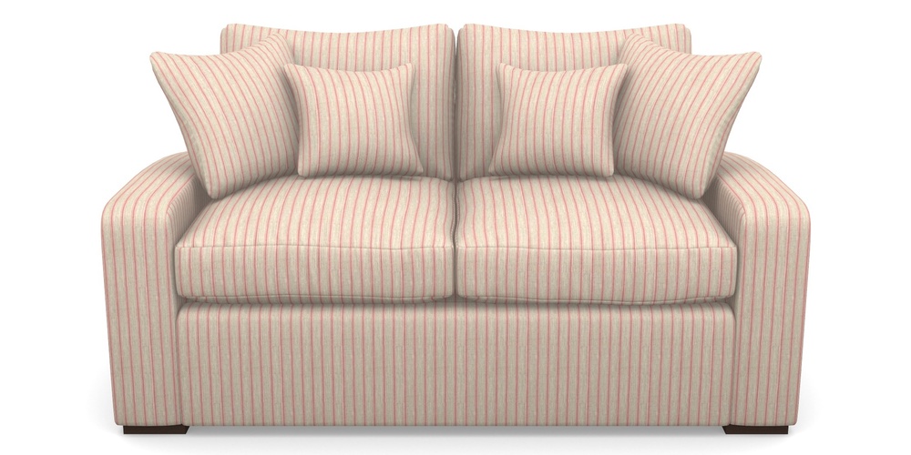 Product photograph of Stockbridge Sofa Bed 2 Seater Sofa Bed In Cloth 18 Stripes - Ticking - Cranberry from Sofas and Stuff Limited