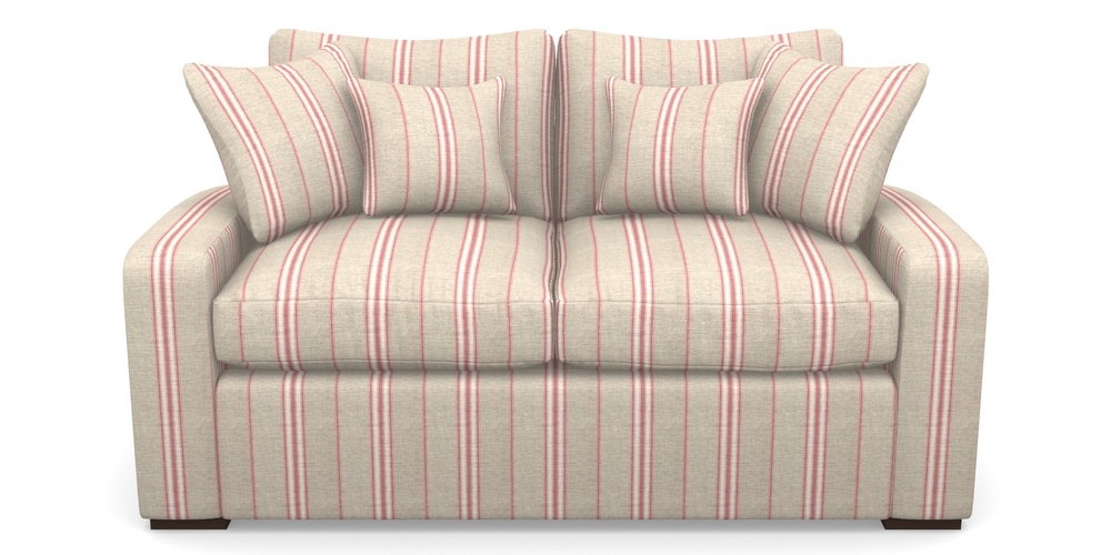 Product photograph of Stockbridge Sofa Bed 2 Seater Sofa Bed In Cloth 18 Stripes - Regimental - Cranberry from Sofas and Stuff Limited