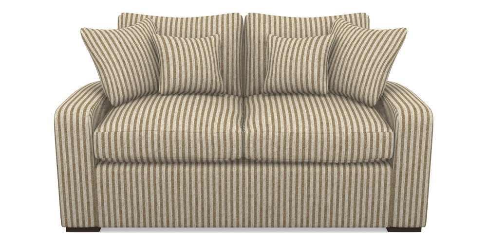 Product photograph of Stockbridge Sofa Bed 2 Seater Sofa Bed In Cloth 22 - Pinstripe - Fallen Leaf from Sofas and Stuff Limited