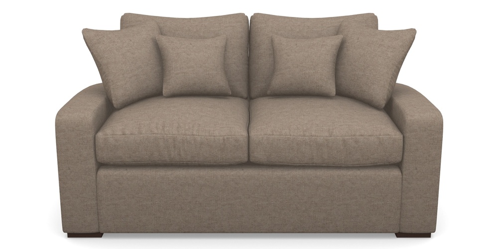 Product photograph of Stockbridge Sofa Bed 2 Seater Sofa Bed In Easy Clean Plain - Camel from Sofas and Stuff Limited