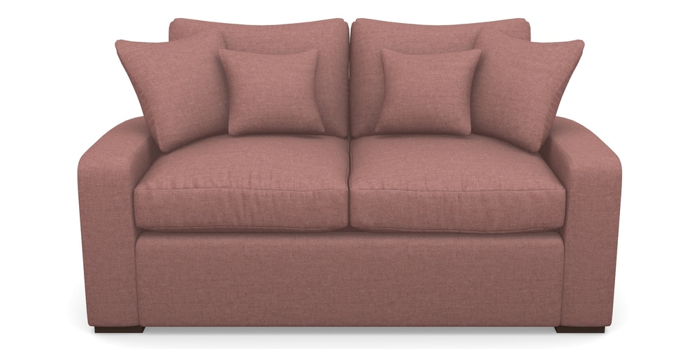 Product photograph of Stockbridge Sofa Bed 2 Seater Sofa Bed In Easy Clean Plain - Rosewood from Sofas and Stuff Limited