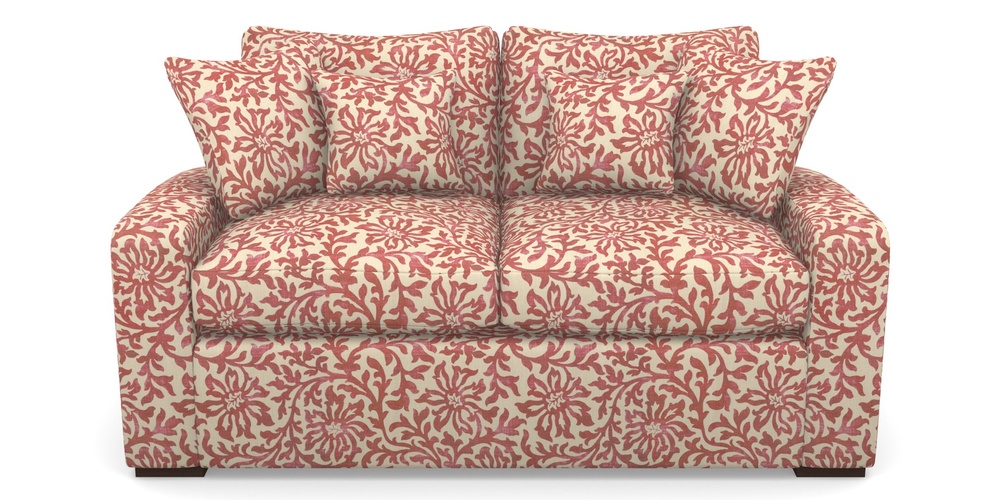 Product photograph of Stockbridge Sofa Bed 2 Seater Sofa Bed In V A Brompton Collection - Floral Scroll - Chilli from Sofas and Stuff Limited