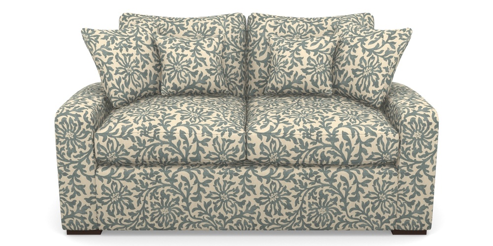 Product photograph of Stockbridge Sofa Bed 2 Seater Sofa Bed In V A Brompton Collection - Floral Scroll - Pebble from Sofas and Stuff Limited