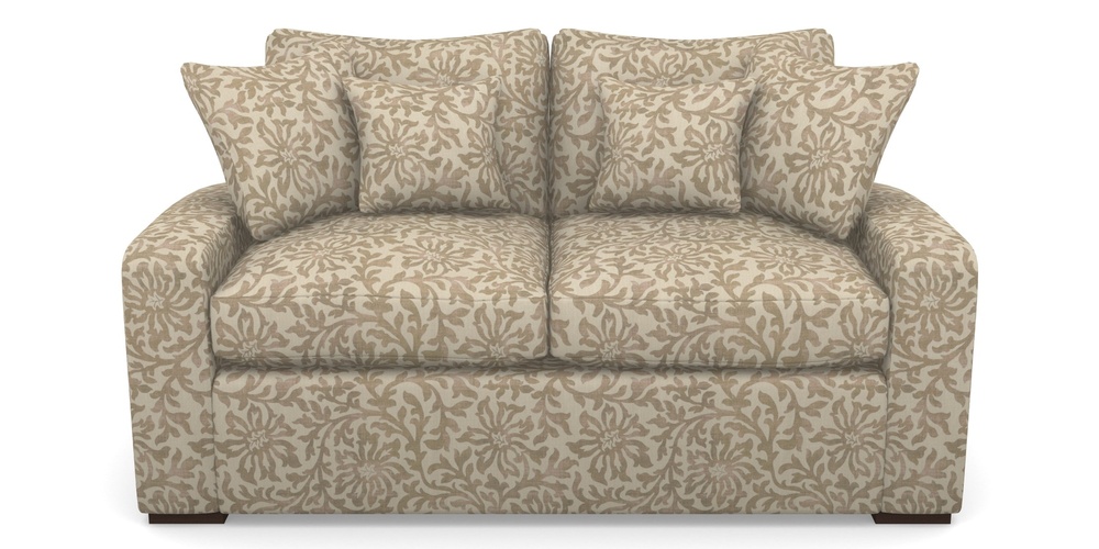 Product photograph of Stockbridge Sofa Bed 2 Seater Sofa Bed In V A Brompton Collection - Floral Scroll - Assam Tea from Sofas and Stuff Limited