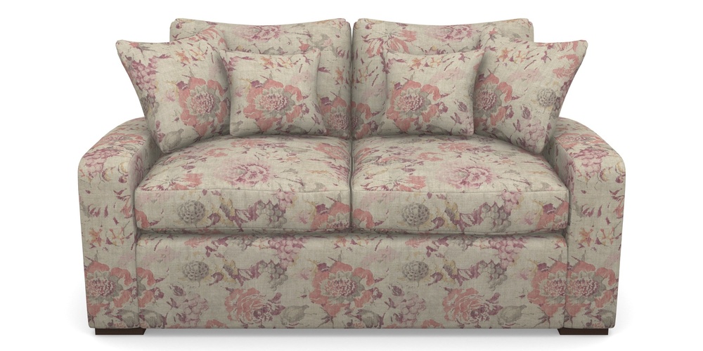 Product photograph of Stockbridge Sofa Bed 2 Seater Sofa Bed In Floral Linen - Faith Antique Sangria from Sofas and Stuff Limited