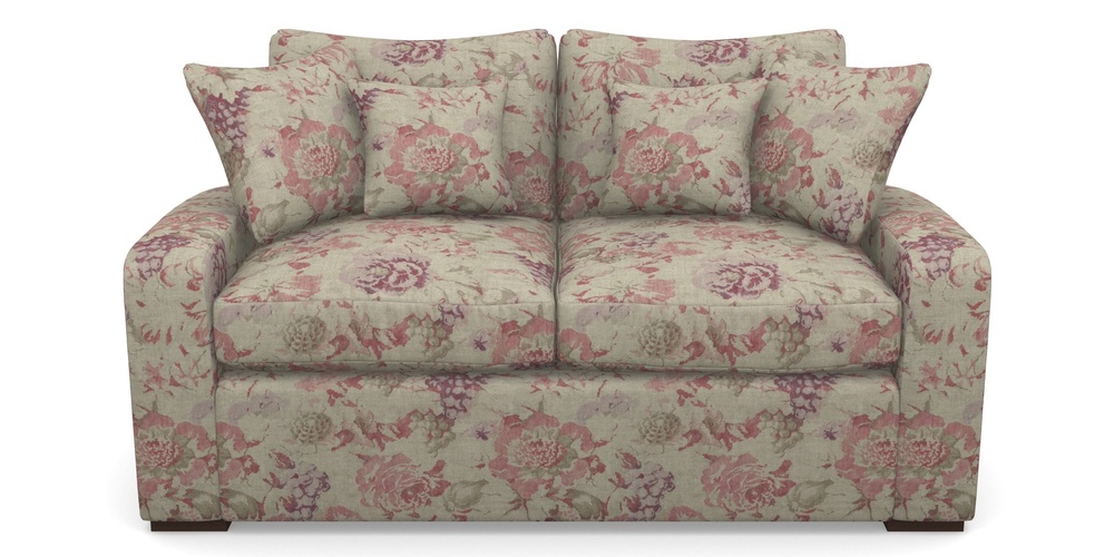 Product photograph of Stockbridge Sofa Bed 2 Seater Sofa Bed In Floral Linen - Faith Rose Quartz from Sofas and Stuff Limited