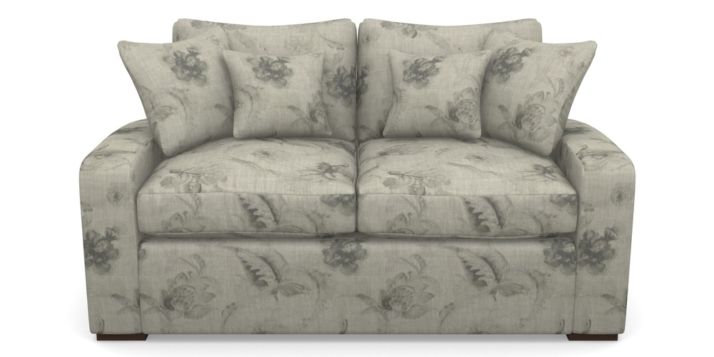 Product photograph of Stockbridge Sofa Bed 2 Seater Sofa Bed In Floral Linen - Lela Mystery Oat Sepia from Sofas and Stuff Limited